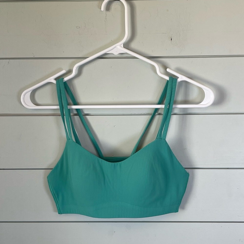 Lululemon like a cloud‎ ribbed bra teal women's size 6